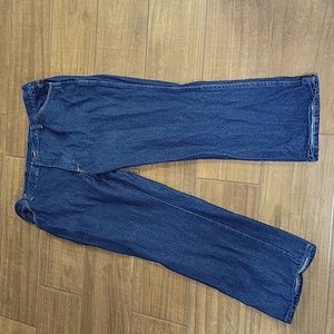 Red Kap men's blue jeans dark wash denim classic 5 pocket 100% cotton 42x30 EUC…